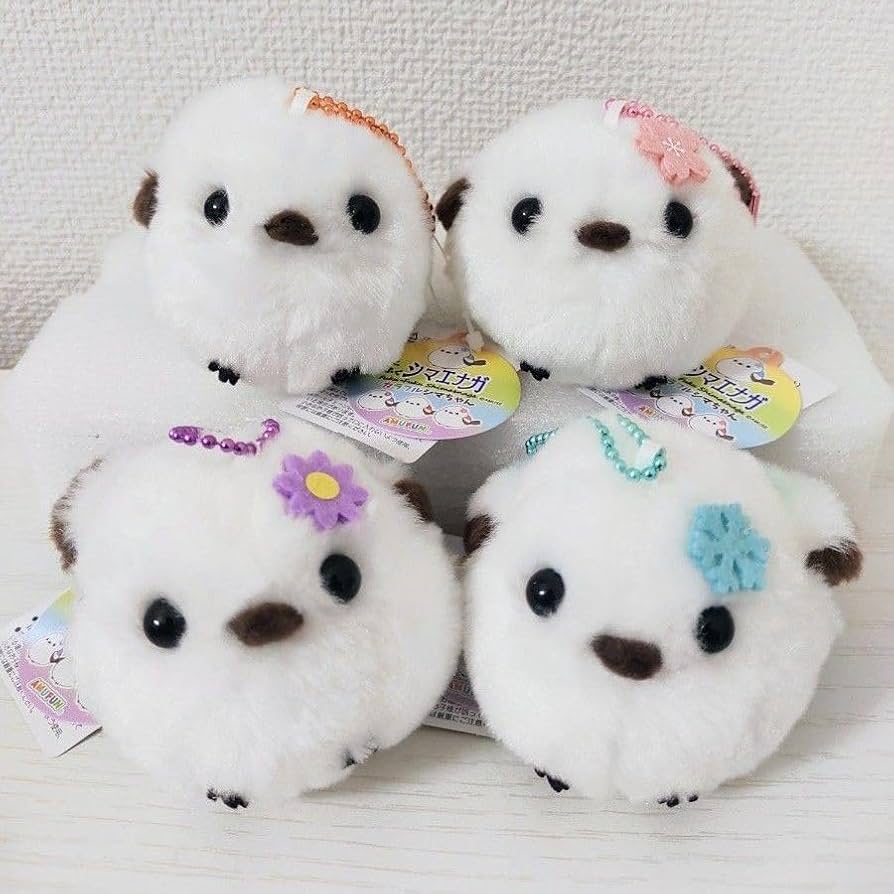 ふくふくシマエナガ　カラフルフラワー　6匹セット ≪6月の新商品≫ふくふくシマエナガカラフルフラワー-NEW ITEM
